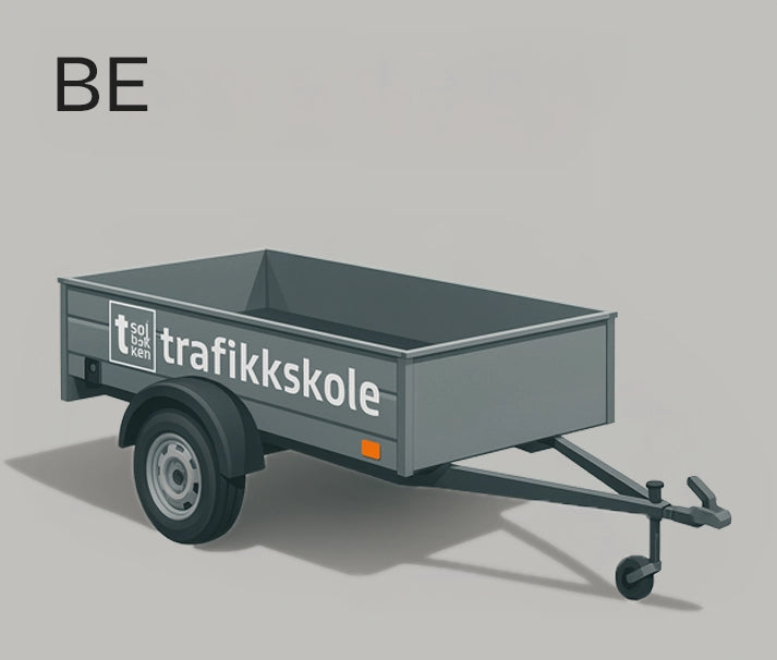 Bil med henger (BE) – opptil 7 000 kg