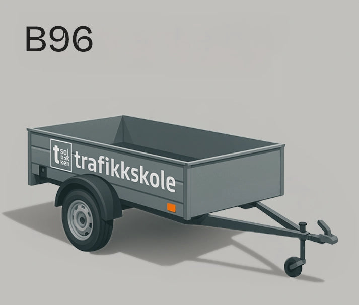 Bil med henger (B96) – opptil 4 250 kg
